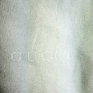 Gucci White Dust Bags for Shoes Set of 2 100% Cotton Logo Drawstring 2015